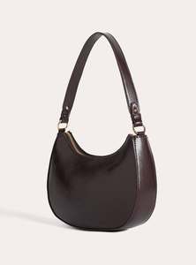 Eoin Winston Sports Bolso de media luna de cuero genuino Ews 0004 27x14x7cm Diseño minimalista Color negro - Product Image 2