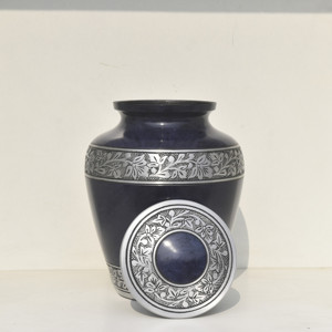 โกศบรรจุอัฐิแบบสั่งทำขายส่ง ทำจากอะลูมิเนียม สำหรับบรรจุอัฐิมนุษย์ คุณภาพสูง ลายสลัก ผิวสัมฤทธิ์สีน้ำเงิน สำหรับเก็บอัฐิ - Product Image 2