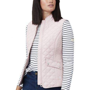 Newest Style Women's Canvas Gilet <b>Jacket</b> Short Sleeve <b>Sheep</b> <b>Skin</b> Leather OEM Customizable Black Blue - Product Image 1