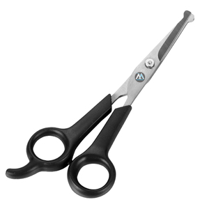 หัวกรรไกรสแตนเลสขนาดเล็ก4.5นิ้วสำหรับตัดขนสัตว์เลี้ยงปลอดภัยสำหรับโกนขนหูจมูกใบหน้าอุ้งเท้าสำหรับสุนัขและแมว - Product Image 4