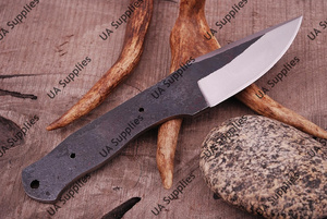 Couteau utilitaire de camping et d'extérieur à lame pleine en acier au carbone 1095, fait main, style industriel, pointe tombante, support OEM/ODM - Product Image 5