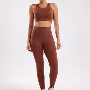 New Fashion Casual Solid Summer Yoga Jackets Gym Leggings High-waisted Sports Shorts 2-Piece <b>Set</b> for Women Cotton Comfortable - Product Image 1