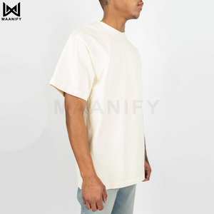 T-shirt Homme Oversize en Coton Teint en Pièce, Style Streetwear, Vintage Délavé, Qualité Premium, Décontracté et Tendance - Product Image 6