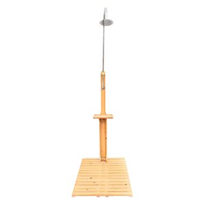 Ducha de Jardín para Piscina con Base de Madera para Patio y Terraza - Product Image 3