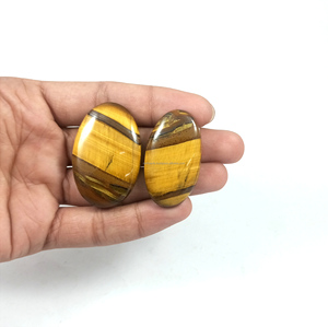 Lote de Cabujones de Ojo de Tigre Natural, Pulidos y Lisos, de 20-40 mm, Hechos a Mano, para Decoración del Hogar y Fabricación de Joyería, Anillos y Colgantes de Plata y Latón - Product Image 6