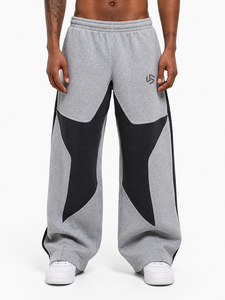 Men's Customized Color Straight Jogger Sweatpants Regular Fit Elastic Waist Casual Spring Wear Breathable Midweight Knitted - Product Image 1