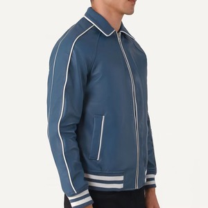 Men Varsity <b>Jacket</b> Custom Embroidered College Letterman Coat Premium Wool <b>Leather</b> OEM ODM Manufacturing Service - Product Image 3