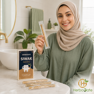 Paquetes de 4 palitos de Siwak Miswak, palitos herbales para el cuidado bucal diseñados para la limpieza diaria de los dientes, frescura bucal y cuidado dental completo. - Product Image 3