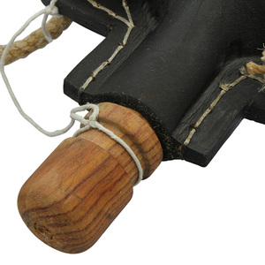 100% Handmade Dark Brown Medieval Leather Bottle Historical Genuine Leather Drinking Canteen for Viking - Product Image 3