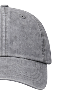 Casquette de baseball en coton délavé gris clair, unie, réglable, unisexe, décontractée, respirante, confortable, personnalisable avec logo - Product Image 3