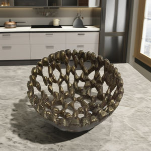 Elegante Tazón de Metal de Aluminio Hecho a Mano para Uso en Hoteles y Restaurantes de Lujo Modernos, Duradero, No Tóxico, para Bodas y Fiestas - Product Image 1