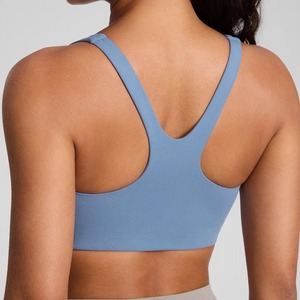 Custom Sizes Women Fitness Yoga Wear Crisscross Adjustable Strap Color Blocking Four Way Stretchy Eco-Friendly Quick Sports <b>Bra</b> - Product Image 6