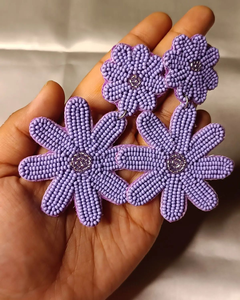 Pendientes de cuentas de nueva moda, pendientes bordados a mano para mujeres y niñas, para regalos y fiestas, de blossom craft india - Product Image 5