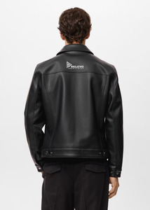 Veste en cuir d'agneau confortable et respirante, col montant, fermeture éclair, décontractée pour l'hiver, vestes décontractées personnalisées pour hommes - Product Image 4