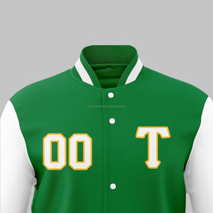 เสื้อแจ็กเก็ตเบสบอลของผู้ชายเสื้อแจ็กเก็ตทีมโรงเรียนแจ็กเก็ตกันปักลายอักษรสำหรับผู้ชาย - Product Image 5