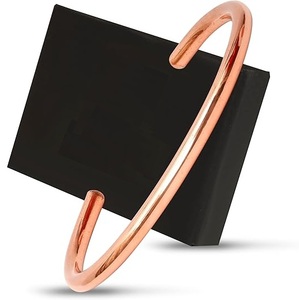 Brazalete de Cobre Mate Pulido, Diseño Ergonómico de Brazalete Abierto, Brazalete Unisex Versátil - Product Image 6