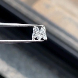 Diamant cultivé en laboratoire en forme de M, 2,00 carats, clarté VVS-VS, couleur DEF blanche, diamant CVD pour bijoux, pendentif, collier - Product Image 3