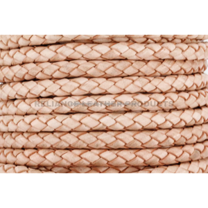 Premium 5mm Natural Round Bolo Braided Leather Cord Jewelry Leather String for Bracelet Making - Product Image 6