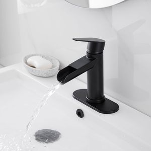 Rubinetto da bagno in stile fattoria a foro singolo con Design a cascata con lavabo a goccia senza gocciolamento RV rubinetto a manico singolo doccia serie - Product Image 4