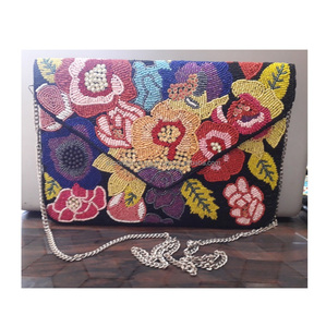 Bohemian Women's Messenger <b>Bag</b> From India Handcrafted Beaded Purse Beach Evening Party Shopping Clutch <b>Bag</b> Afghani <b>Shoulder</b> <b>Bag</b> - Product Image 5