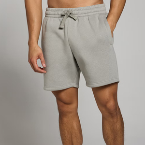 Pantalones Cortos Bermuda de Algodón Gris para Hombre, Cintura Media, Tejido de Punto Informal con Bolsillos, Estilo Transpirable - Product Image 6