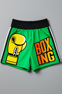 Shorts de boxe actifs en tissu polyester, impression par sublimation personnalisée, logo brodé, respirant, entraînement, taille personnalisée - Product Image 5