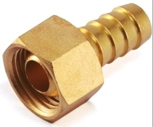 Conector hexagonal de latón forjado con rosca macho para manguera de baja presión, adaptador de boquilla de tubería, inserto giratorio OEM para manguera. - Product Image 1