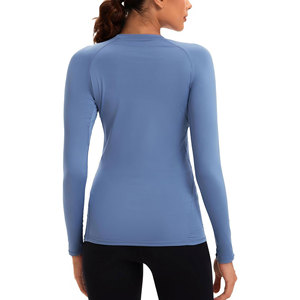 Women Long Sleeve Base Layer Compression Shirt High Stretch Breathable Fitness <b>Top</b> for Gym Training Running Workout and Active S - Product Image 3