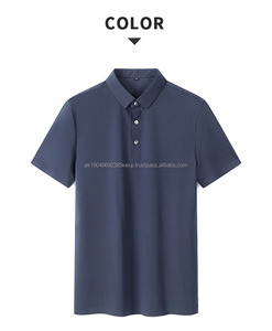 เสื้อโปโลผ้าไนลอนไร้ตะเข็บสำหรับผู้ชายเสื้อโปโลผ้าไอซ์ซิลค์ปักลายโลโก้ออกแบบได้ตามต้องการ - Product Image 4