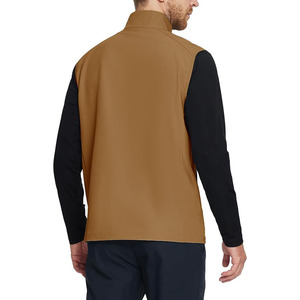 Heathered Texture Men Golf Vest Melange Softshell Body <b>Warmer</b> Elegant Performance Athletic Gilet Club Outerwear - Product Image 2