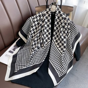 Kneka Elegant Solid Digital Printed 100% Silk <b>Square</b> <b>Scarf</b> for Women All Seasons Multi-Functional Muslim Fashion Accessory - Product Image 4