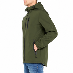 THAPUR SONS SSJ-MK-004 2025 Veste d'hiver formelle en toile softshell enduite imperméable coupe-vent avec fermeture éclair pour homme - Product Image 1