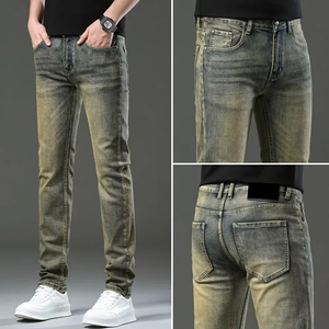 New Style Fashionable Design <b>Denim</b> Pants Best <b>Material</b> Personalized Cheap Price Slim Fit Breathable Custom Men's Jeans Pants - Product Image 1