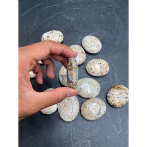 Piedra de Palma de Ágata de Leche Dendrítica Natural, 35×45×15 mm, Ágata Dendrítica Pulida, Piedra Curativa de Mano - Product Image 3