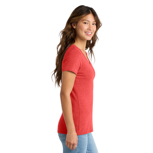 Camiseta de Cuello en V para Mujer, Estilo Clásico, Manga Corta, Tela Suave, Logotipo Personalizado, Fabricante OEM, Venta al Por Mayor - Product Image 4