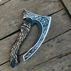 Couteau à pizza professionnel LEGACY BLADES, lame en acier carbone, poignée en bois gravée antidérapante, durable et confortable, outil de cuisine - Product Image 6