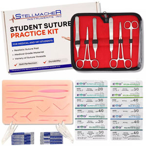 Student Suture <b>Practice</b> Kit Reusable Stainless Steel Silicon <b>Pad</b> Suturing Training Set Medical Nursing Students By Grip Surgical - Product Image 1