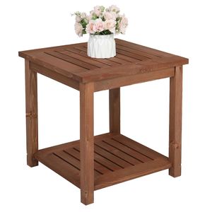 Tavolino Laterale in Legno Carbonizzato e Vetro 18170746, Design Moderno e Minimalista per Soggiorno e Ufficio - Product Image 1