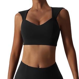 2026 Custom Logo Fitness Ladies Girls Running Gym Yoga Bra <b>Tops</b> Exercise Workout Women High Impact Sports Bra - Product Image 2