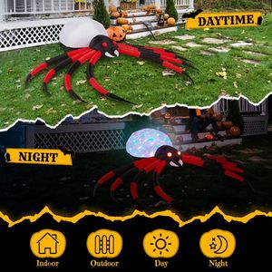 Ragno Gonfiabile di Halloween da 3,6 m con Luci LED Rotanti, Decorazione Gigante Spaventosa per Esterni e Giardino - Product Image 3