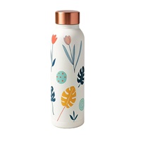 Gourde isotherme double paroi artisanale à motif premium 17 cm pour la randonnée en extérieur