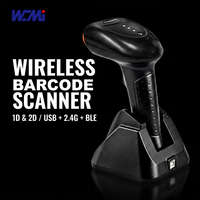 Escáner de Código de Barras Inalámbrico Portátil WCMI 2D 1D, Lector de Códigos QR con Cable USB, en Stock, para Supermercados, Almacenes e Inventario
