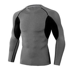<b>Men's</b> Long Sleeve <b>Compression</b> <b>Shirts</b> & Base Layer Legging Tights Custom Made Fitness Workout Athletic 2 Piece Set <b>For</b> <b>Men</b> - Product Image 3