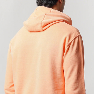 Sweat-shirt à capuche en coton orange pour homme, coupe classique, décontracté, avec poche avant, idéal pour l'automne - Product Image 4