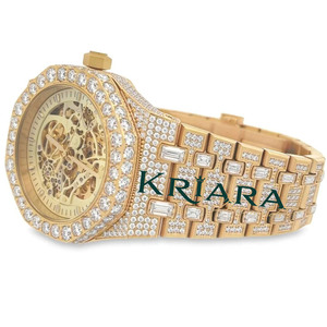 Reloj de Lujo con Diamante Moissanite de Forma Redonda de Alta Calidad, Reloj de Cuarzo Unisex para Compradores Mayoristas - Product Image 2