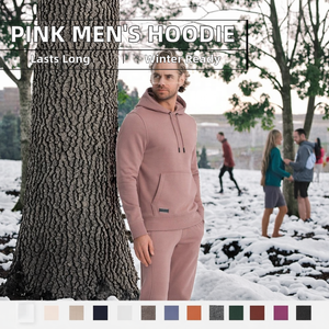 Sudadera con Capucha para Hombre de Alta Calidad, 350GSM, Diseño Personalizado, Corte Regular, Color Rosa, con Cuentas Tejidas, 100% Algodón, Bordada, Lavada - Product Image 2