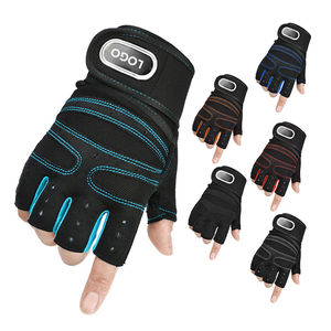 Guantes de gimnasio de cuero con soporte para muñeca para fitness, culturismo, ejercicio, transpirables, para levantamiento de pesas y entrenamiento. - Product Image 1
