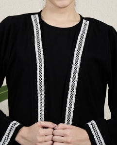 Best Selling Beautiful Dubai Women Abaya Traditional Islamic Muslim Clothing & <b>Accessories</b> <b>Floor</b> Length Long Sleeves Front Open - Product Image 2