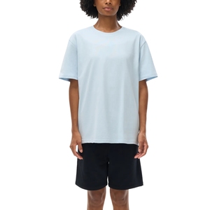 เสื้อยืดคอกลมสีฟ้าอ่อนทรงโอเวอร์ไซส์ ผ้าฝ้าย แขนสั้น สไตล์ลำลอง ขายส่ง เสื้อเปล่า - Product Image 1
