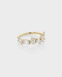 แหวนทองคำแท้ 14K สำหรับผู้หญิง ทรง Eternity ประดับเพชร Emerald Cut แบบ Lab Grown สไตล์ East West สำหรับงานแต่งงานหรือเป็นเครื่องประดับแทนคำมั่นสัญญาสำหรับเจ้าสาว - Product Image 5